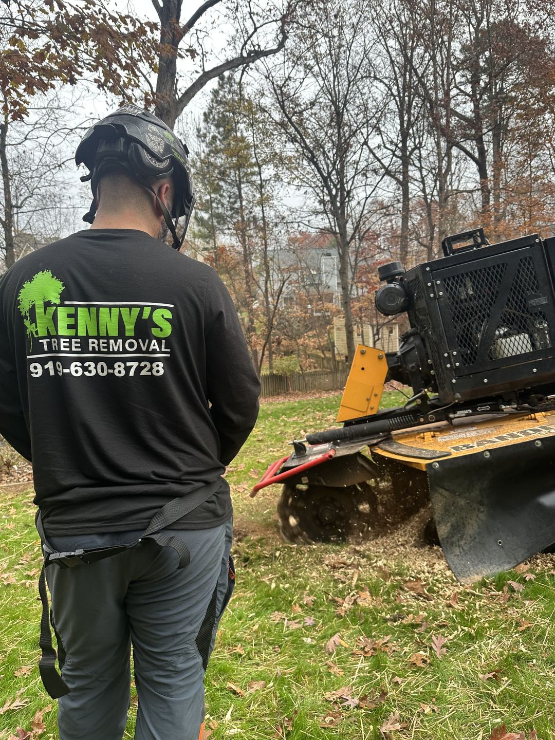 Stump grinding service by Kenny’s Tree Removal