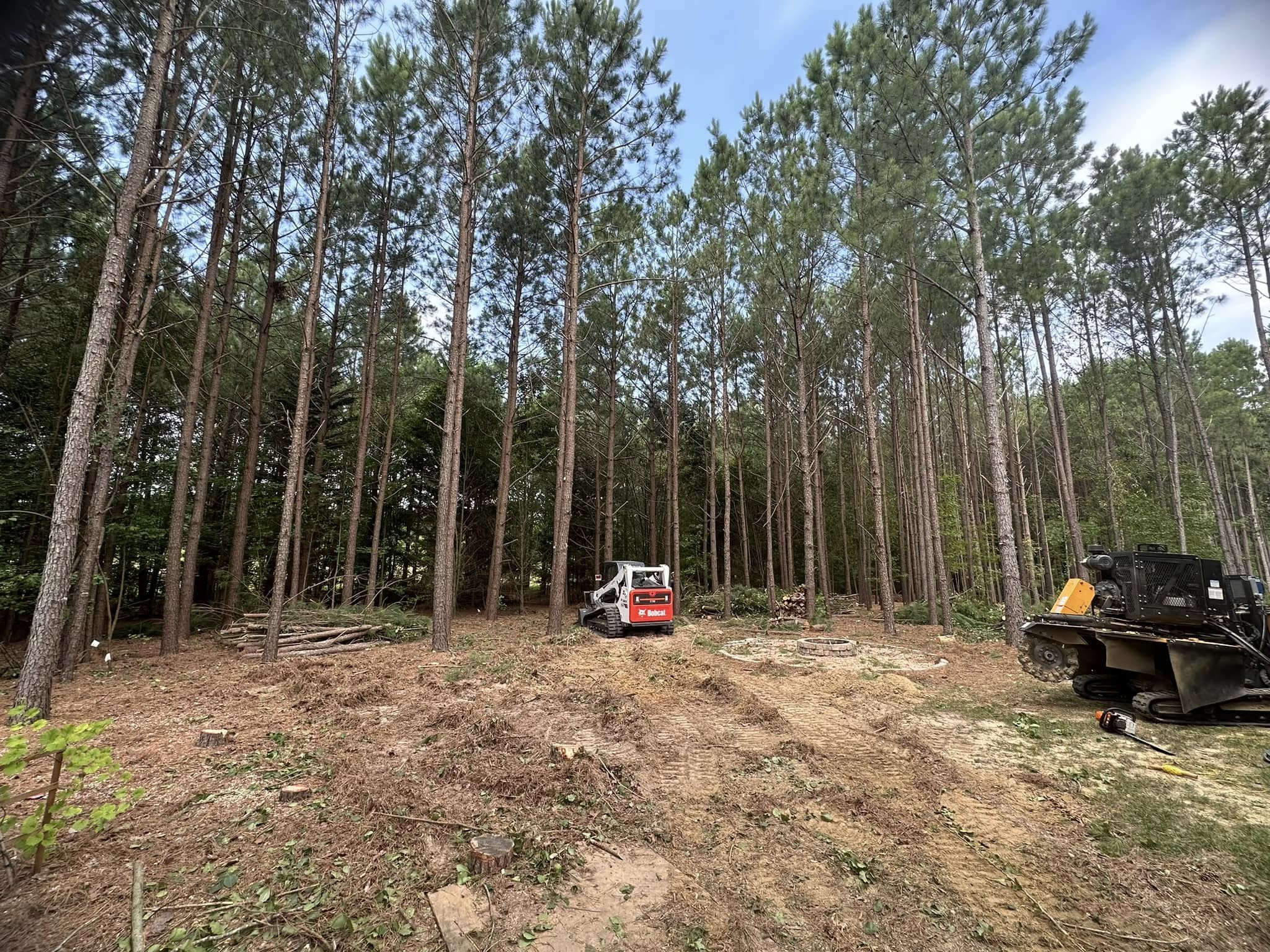 Commercial lot and site clearing by Kenny's Tree Removal in Holly Springs